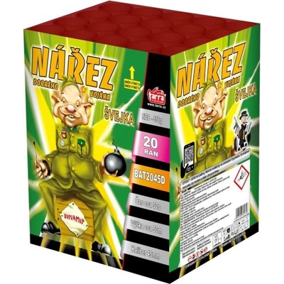 Tarra pyrotechnik Ohňostroj NÁŘEZ DOBRÉHO VOJÁKA ŠVEJKA 20 ran