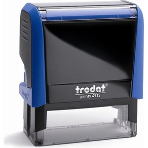 TRODAT Печат TRODAT Printy 4.0 4913 небесносин корпус черен тампон 4913K/F (4913-KE-FK)