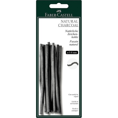 Faber-Castell prírodný uhol Pitt Monochrome 5-8 mm 12 ks