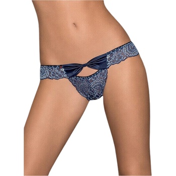Obsessive Auroria - дамски бикини с панделка и бродерия (сини) - L/XL