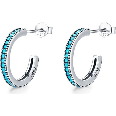 Grace Silver Jewellery stříbrné náušnice Natalia tyrkysový magnezit E-RHE914/177 Tyrkysová
