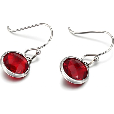 HARAHU Обеците pa-20667 - Сребърна / Червена kp20667 (pa-20667)