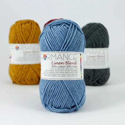 Linen Blend 90 - Modrá