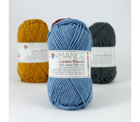 Linen Blend 90 - Modrá