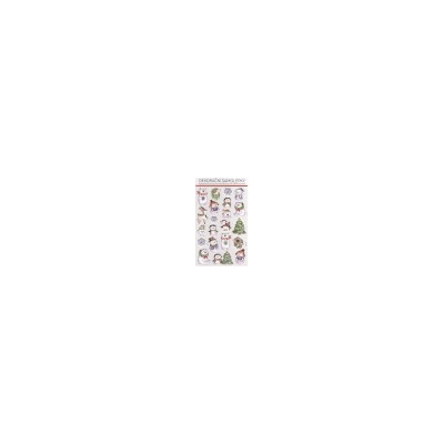 Samolepky plastické Zimní, se zlatou ražbou 21x14cm nezařazeno SCR10717