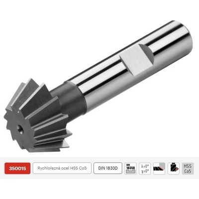 ZPS-FN 350015.045320 - Fréza na kov pr. 32 mm úhlová 45° invertovaná, válcová stopka Weldon, HSS-Co5