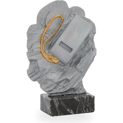 Luxusní fotbalová trofej výška 19 cm stříbrná/zlatá