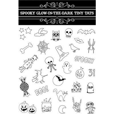 Hallowenské tetovačky svietiace v tme sada 1