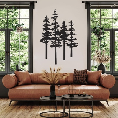Decono Метална Декорация Pine Trees