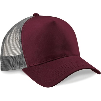 Beechfield Snapback Trucker burgundy-sivá