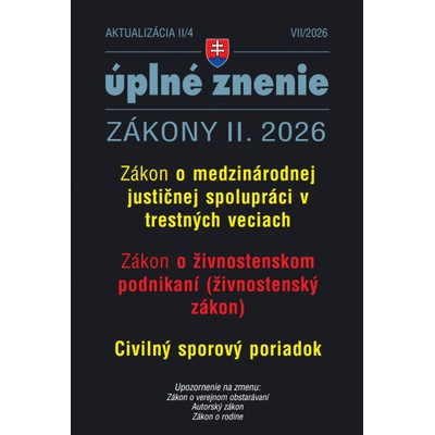 Aktualizácia II/4 2026 – Trestné právo a Civilné spory
