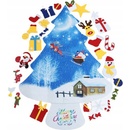 Vianočný plstený stromček farebný 100cm