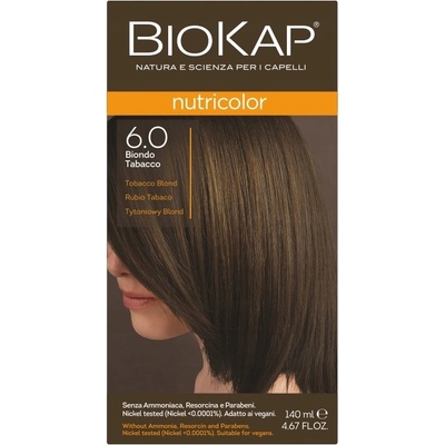 Biokap Nutricolor barva na vlasy 6.0 tabákově blond 140 ml