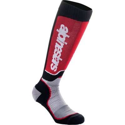 Alpinestars ponožky MX PLUS černá/červená/šedá