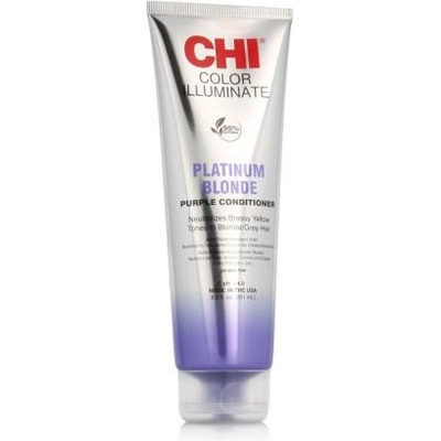 Farouk Systems CHI Color Illuminate Platinum Blonde Purple Conditioner 251 ml балсам против нежелани жълти тонове за жени