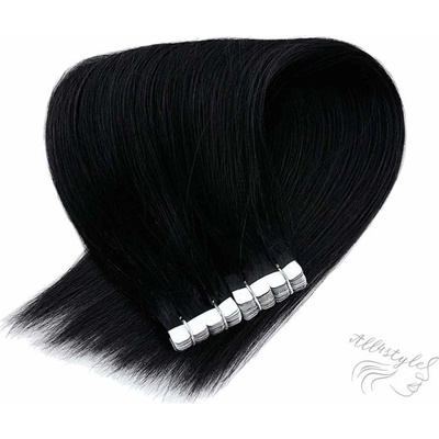 Vlasové PU pásky MINI Tape in na prodlužování vlasů 30cm 01 černá jako uhel – Zboží Dáma