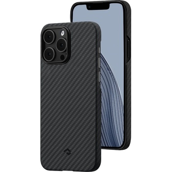 PITAKA MagEZ 3 1500D Aramid Fiber MagSafe Case - кевларен кейс с MagSafe за iPhone 14 Pro Max (черен-сив)