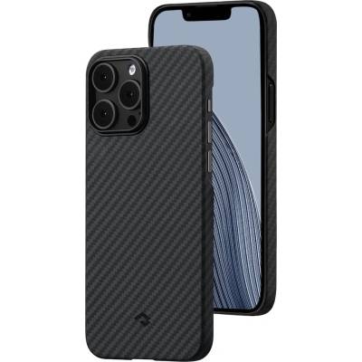 PITAKA MagEZ 3 1500D Aramid Fiber MagSafe Case - кевларен кейс с MagSafe за iPhone 14 Pro Max (черен-сив)
