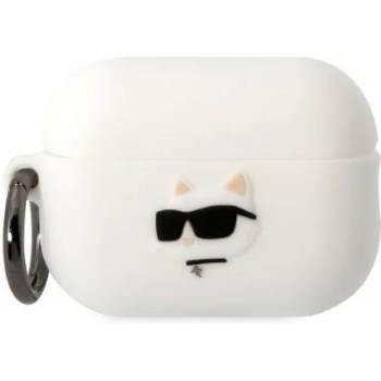 Karl Lagerfeld Кейс Karl Lagerfeld KLAP2RUNCHH за AirPods Pro 2, бял / бял, Silicone Choupette Head 3D (KF001481-0)