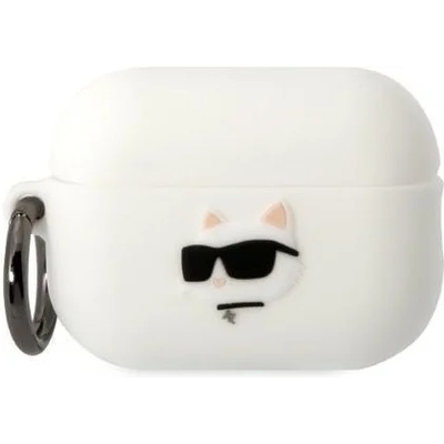 Karl Lagerfeld Кейс Karl Lagerfeld KLAP2RUNCHH за AirPods Pro 2, бял / бял, Silicone Choupette Head 3D (KF001481-0)
