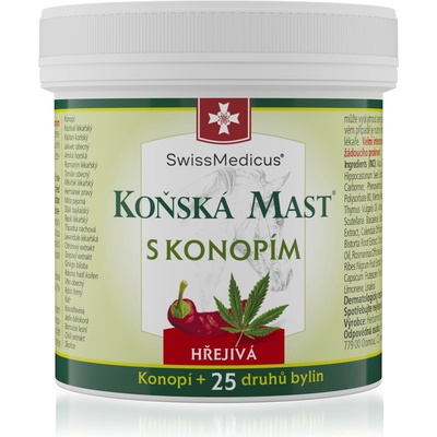 SwissMedicus Koňská mast s konopím hřejivá 500 ml