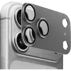 Sunix Предпазни стъклени лещи с цяла метална плочка за камерата на iPhone 18 Pro - Sunix Camera Lens Module Protector (Silver) (CMR1808)