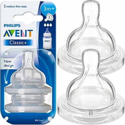 Philips Avent Dudlík Anti-colic/Classic+ 3 střední průtok 3m+ 2 ks – Zboží Dáma