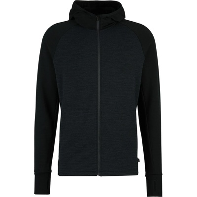 Stoic Мъжко вълнено яке Stoic MerinoFleece260 FlenSt. Zip Hoody Merino hoodie - Black / Black / Melange (005-6570-0112)