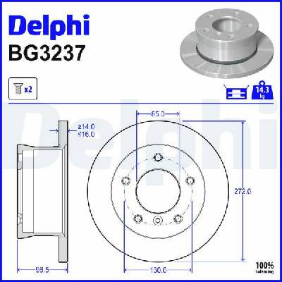 DELPHI Brzdový kotúč BG3237