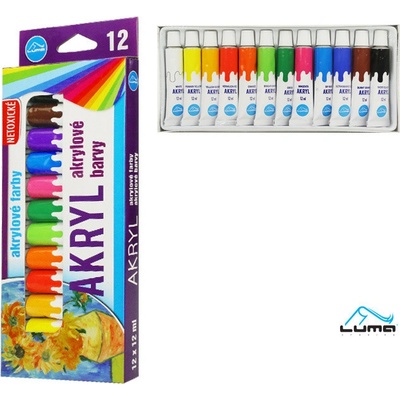 Luma Barvy akrylové sada 12 barev 12 ml – Zboží Dáma
