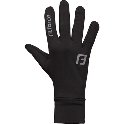 Fitforce Feather bežecké rukavice čierna sivá-s