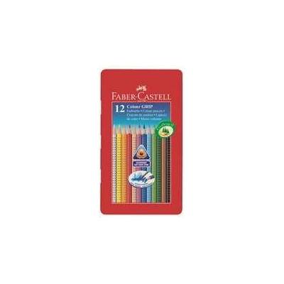 Faber Castell pastelky Grip 2001 plechová škatuľka, 12 farieb 112413