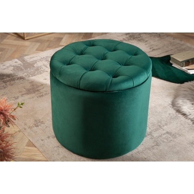 Bighome - Taburetka BARROCK 50 cm - zelená