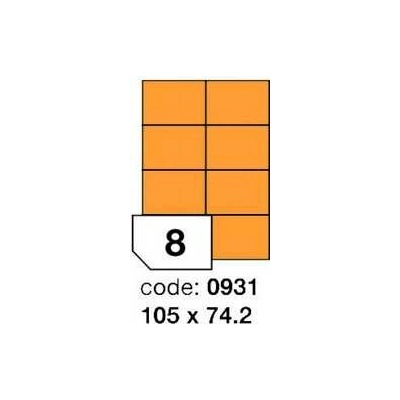 Rayfilm R0133 fluo oranžové etikety 105x74,2mm 100 listů