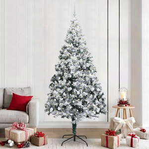 vidaXL С изкуствено коледно дърво Бяло 240 cm (3396983)