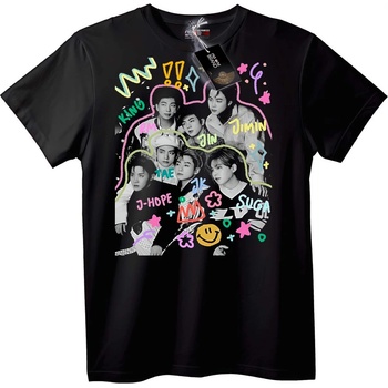 NOONEBRAND Тениска BTS членове - 7XL, Black