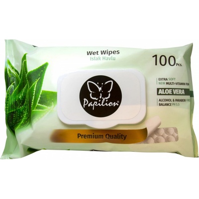 Papilion Vlhčené obrúsky Aloe Vera 100 ks