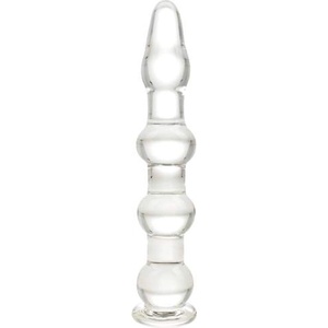 Passion labs Стъклено дилдо с топчета "sticla clear" 17.5 см