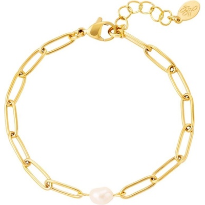 Ornamenti Pozlacený náramek Oval Pearl gold OOR350030