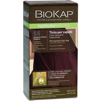 Biosline Biokap farba na vlasy 5.50 Hnědá světlý mahagon 140 ml