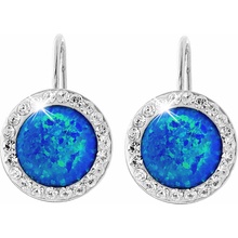 JSB Bijoux Opály s krištáľovými kameňmi Swarovski Dark Blue 92400025dbl (Ag 925/1000, 2,1 g)
