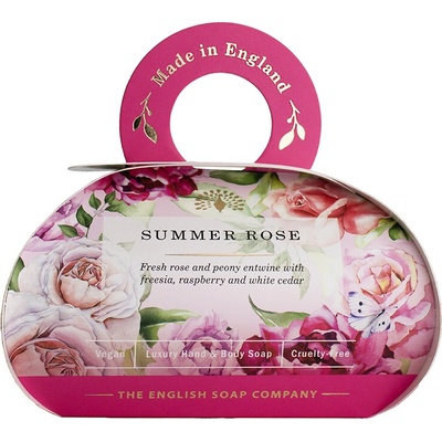 English Soap Company tuhé mýdlo v dárkové krabičce letní růže 260 g