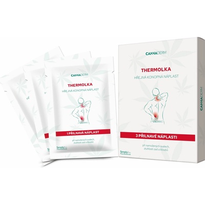 Cannaderm thermolka hřejivá konopná náplast 3 ks