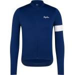 Rapha Мъжка фланелка с дълъг ръкав за колоездене Rapha Core Thermal Long Sleeve Jersey Cycling jersey - Navy / White - размер XS (056-3830-0510)