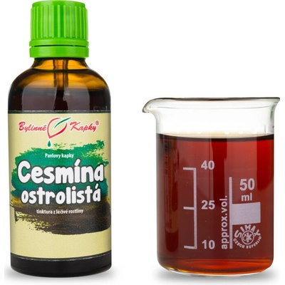 Bylinné kapky Cezmína ostrolistá Pavlove bylinné kvapky tinktúra 50 ml