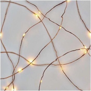 Emos D3AW01 LED vianočná nano reťaz medená 4 m vonkajšia aj vnútorná teplá biela časova