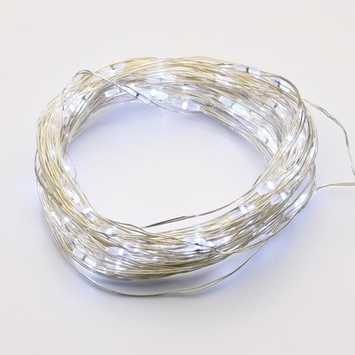 ACA Lighting LED dekorační řetěz 2m 20LED 2xAA studená bílá bez funkcí stříbrná [X0120211]