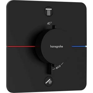 Hansgrohe ShowerSelect Comfort Q - Скрит термостатен кран, за 2 уреда, черен мат 15586670 (15586670)