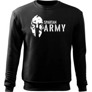 DRAGOWA мъжки суитшърт Spartan Army, черен, 300г/м2 (5273)