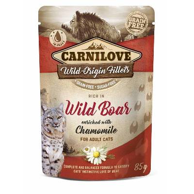 Carnilove Cat Pouch Rich in Wild Boar Enriched with Chamomile 85 g